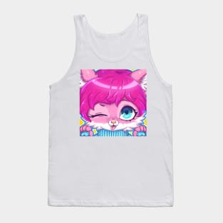 Pink Kitty Tank Top